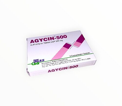 AZITHROMYCIN (AGYCIN) 500MG 3S