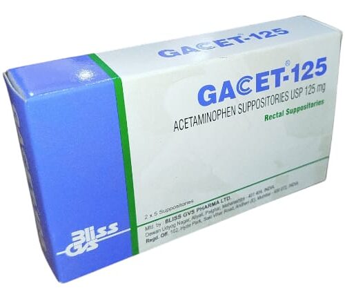GACET 125MG SUPP 10S